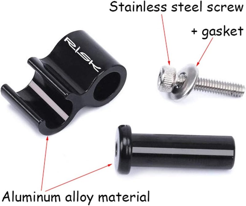 Farbetter 4-Piece Bicycle Brake Cable Guides, Aluminum & Stainless Steel, Black, 4 Pack - Image 3
