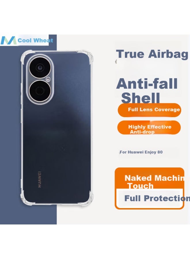 Maikuqi Transparent White Tpu Full Coverage Anti-Drop Airbag Phone Case For Huawei Enjoy 80 - Image 1