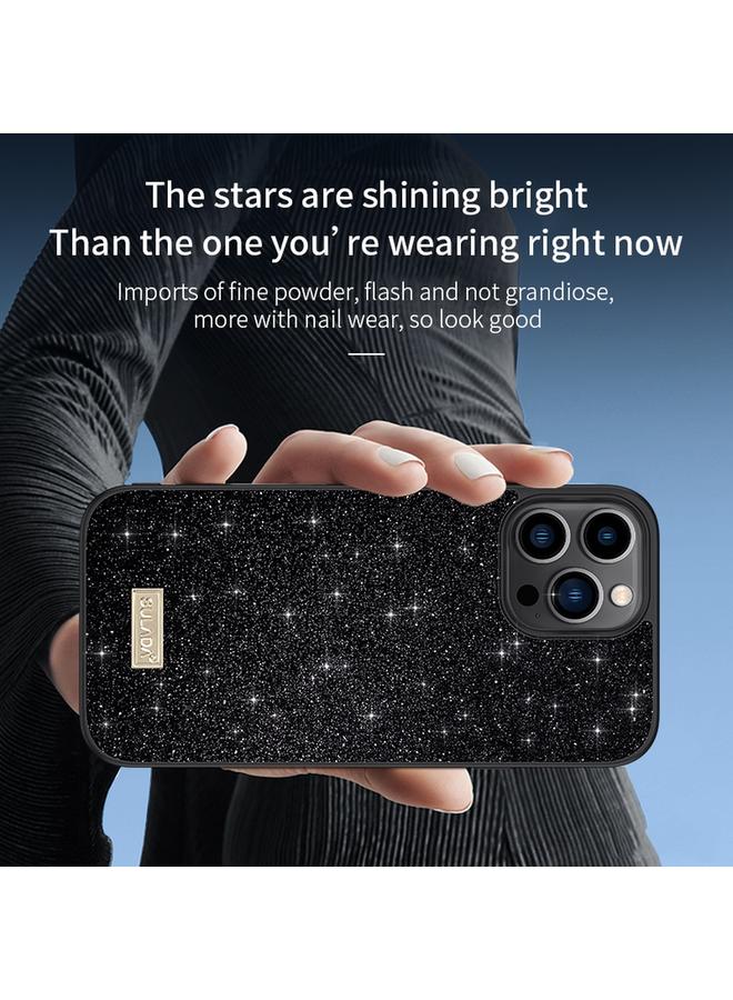 S-TOP Case For iPhone 14 Pro SULADA PC+TPU Leather Glitter Phone Case - Image 4