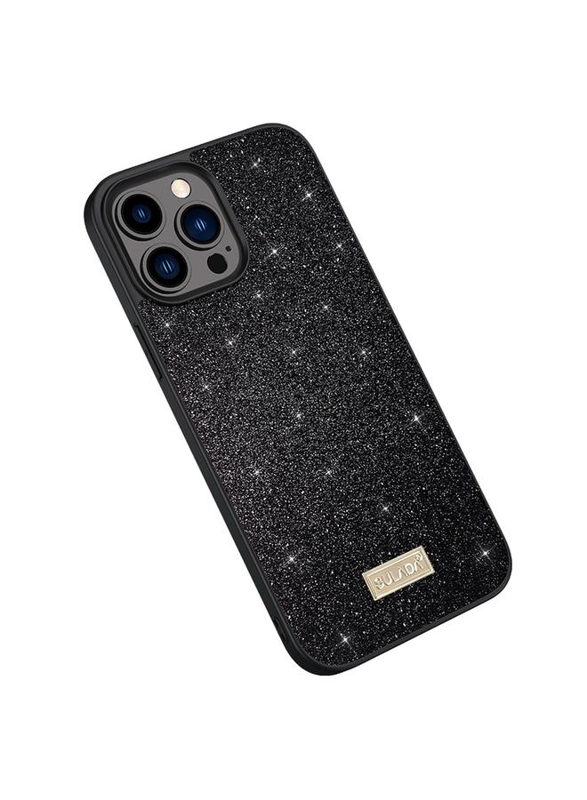 S-TOP Case For iPhone 14 Pro SULADA PC+TPU Leather Glitter Phone Case - Image 1