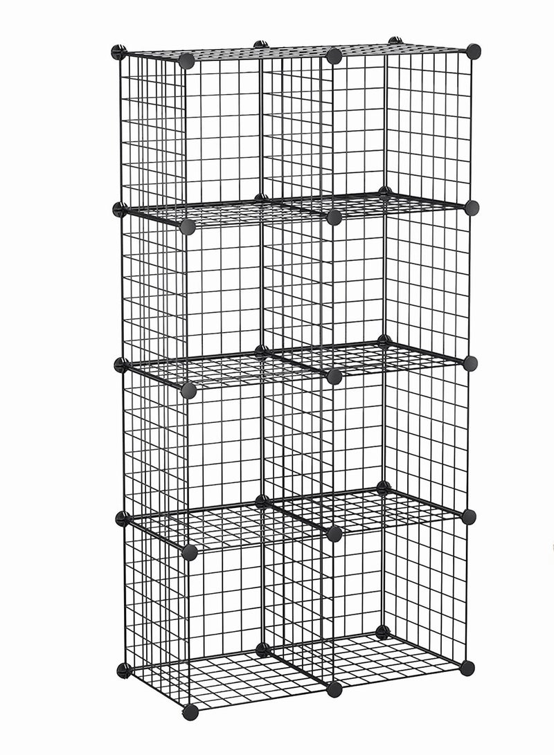 Generic 8-Cube Organizer Metal Grids Storage Storage Bins Shelving Modular Book Shelf DIY Closet Cabinet Ideal for Living Room Home  - Image 1
