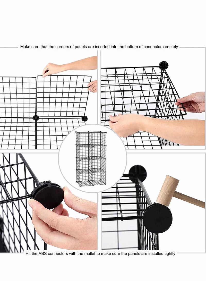 Generic 8-Cube Organizer Metal Grids Storage Storage Bins Shelving Modular Book Shelf DIY Closet Cabinet Ideal for Living Room Home  - Image 4