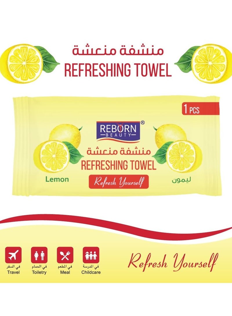 Reborn Beauty reborn Beauty Refreshing  towel Towel Lemon Scent 25 Pieces - Image 2