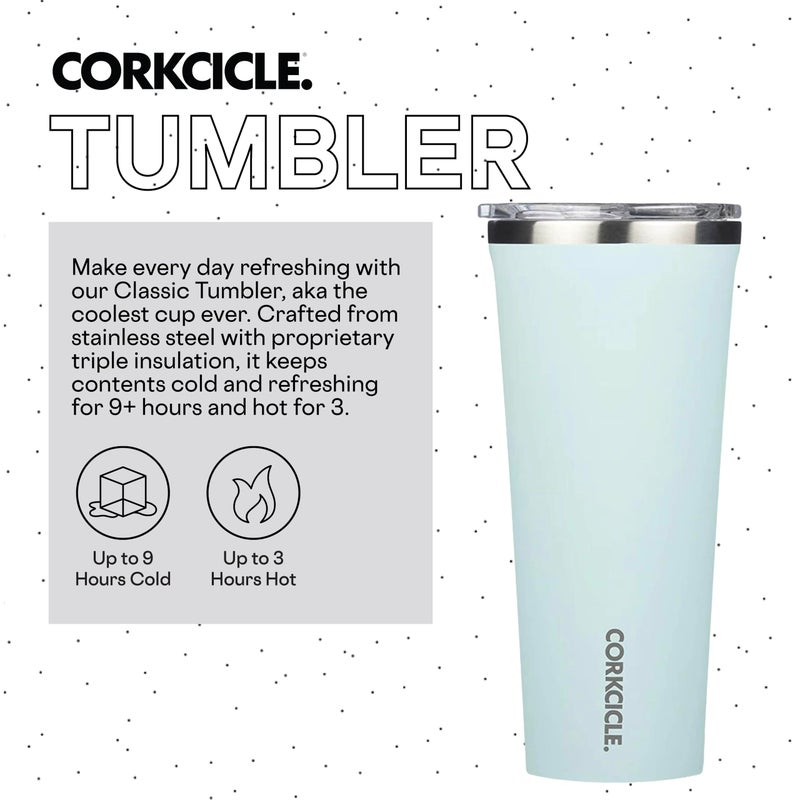 Corkcicle Classic Triple Insulated Coffee Mug with Lid, Gloss Powder Blue, 24 oz – Stainless Steel Travel Tumbler Keeps Beverages Cold 9+hrs, Hot 3hrs – Cupholder Friendly Travel Coffee Tumbler - Image 2