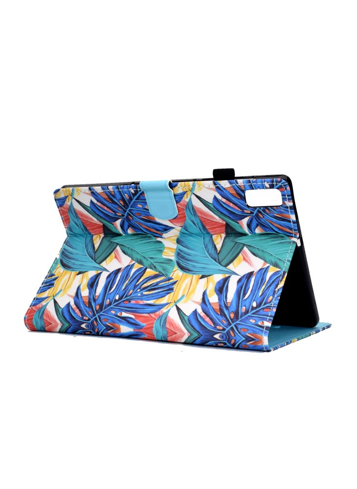 For Lenovo Tab M9 TB-310FU PU Leather Tablet Case A2 Pattern Printing Stand Card Slot Cover - Leaves - Image 5