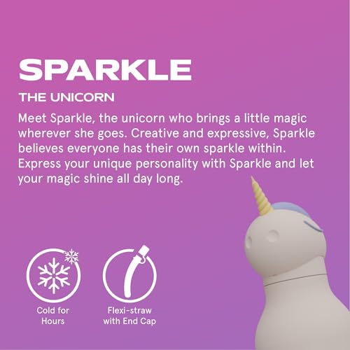 asobu Bestie Bottle Insulated Stainless Steel Water Bottle with Detachable Soft Animal Head Fun Drinking For Kids and Teens with Flexible Reusable Straw 16 Ounce - Image 3