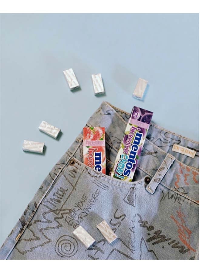 Mentos Incredible Chew Candy Strawberry Flavor 45g - Image 2