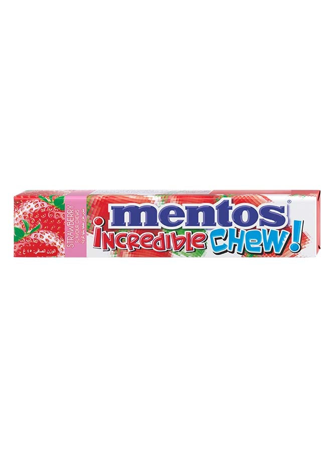 Mentos Incredible Chew Candy Strawberry Flavor 45g - Image 1