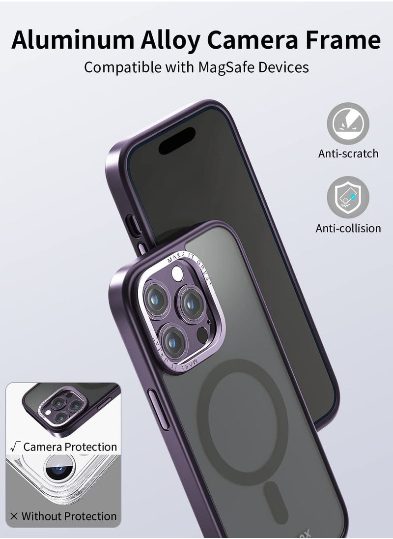 Color Fans - CP Magnetic Phone Case for iPhone 14 Pro PC + TPU Matte Anti-drop Cover Compatible with Magsafe - Purple - Image 1