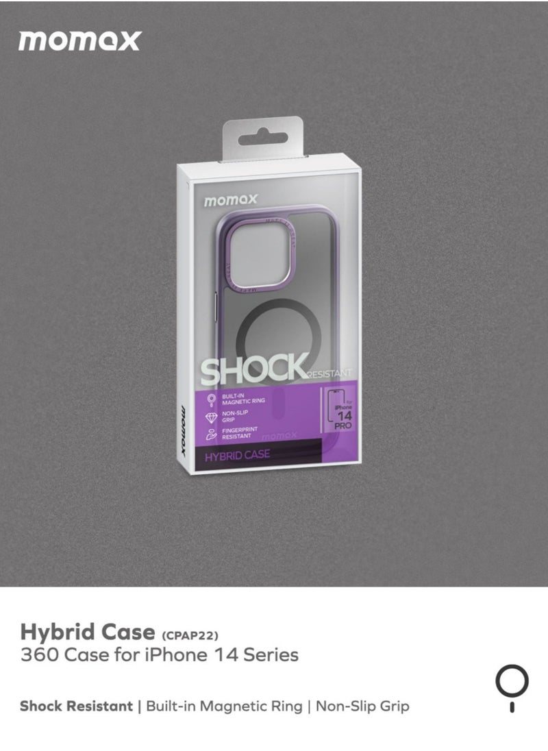 Color Fans - CP Magnetic Phone Case for iPhone 14 Pro PC + TPU Matte Anti-drop Cover Compatible with Magsafe - Purple - Image 1