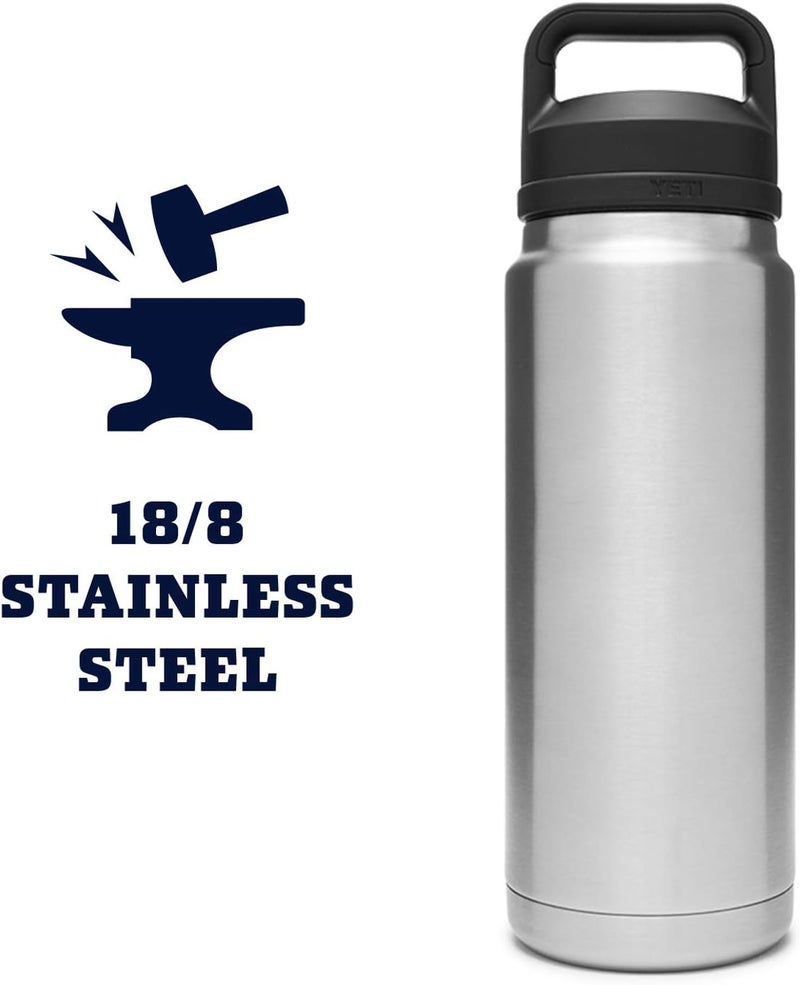 YETI Rambler 26 oz Bottle, Vacuum Insulated, Stainless Steel with Chug Cap, Stainless - Image 5