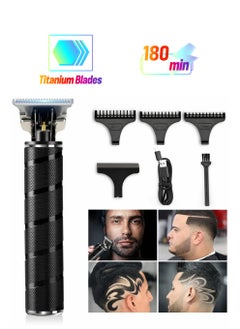 SYOSI Beard Trimmer for Men, Trimmer for Men Professional Zero Gapped Trimmer Cordless Edgers Clippers Grooming Kit with Guide Combs Gifts for Men (Black)  - Image 1