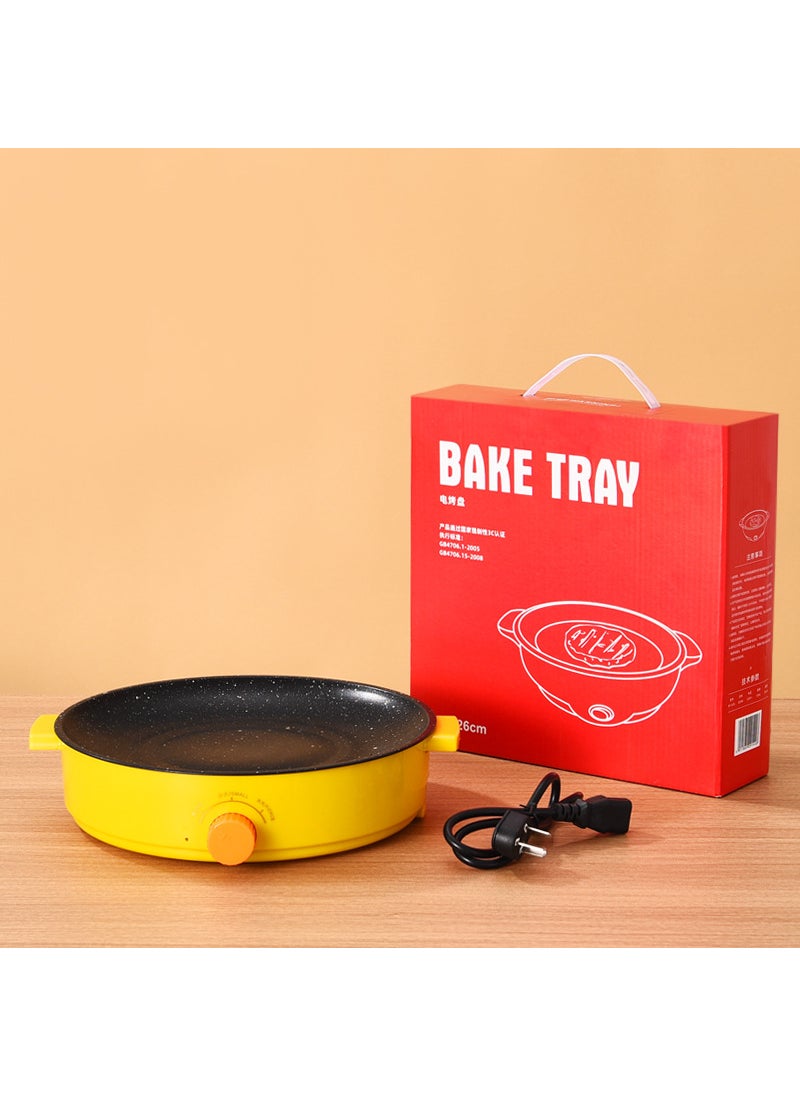 Generic Multi-Function Electric Grill Plate Yellow (knob) 