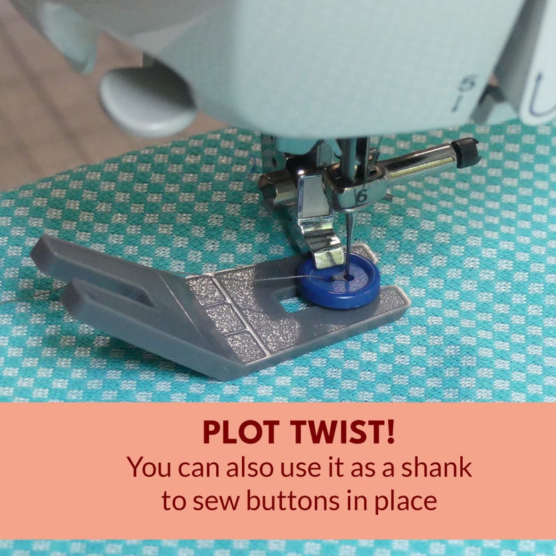 Madam Sew Bulky Seam Jumper – Hump Jumping Button Sewing Tool and Flush Plate Presser Foot for Chunky Denim and Hemlines – Compatible with Husqvarna Viking, Brother, Singer, Janome and Pfaff - Image 5