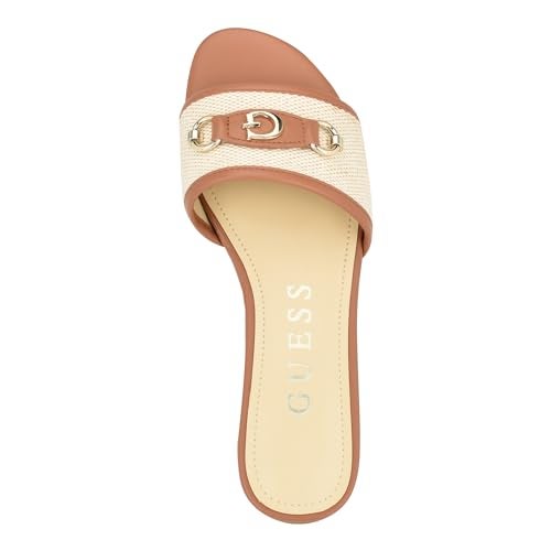 Guess Women's HAMMI Flat Sandal, Medium Natural 102, 6.5 - Image 2