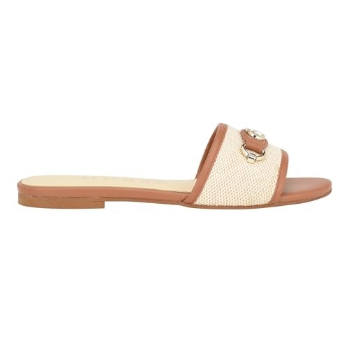 Guess Women's HAMMI Flat Sandal, Medium Natural 102, 6.5 - Image 5
