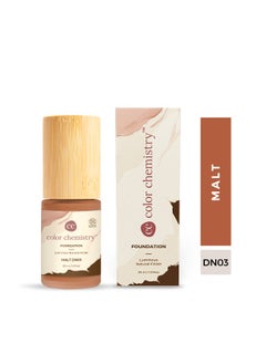 Color Chemistry Color Chemistry Malt Liquid Foundation - 30 ml, Enriched With Rosehip Andgreen Tea, For Luminous Natural Finish, Buildable Coverage, And Certified Organic  - Image 5