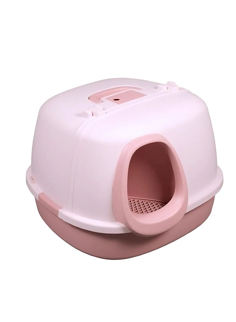 Pado Corridor Cat Litter Box 57.5*56.4*40cm-Pink - Image 1