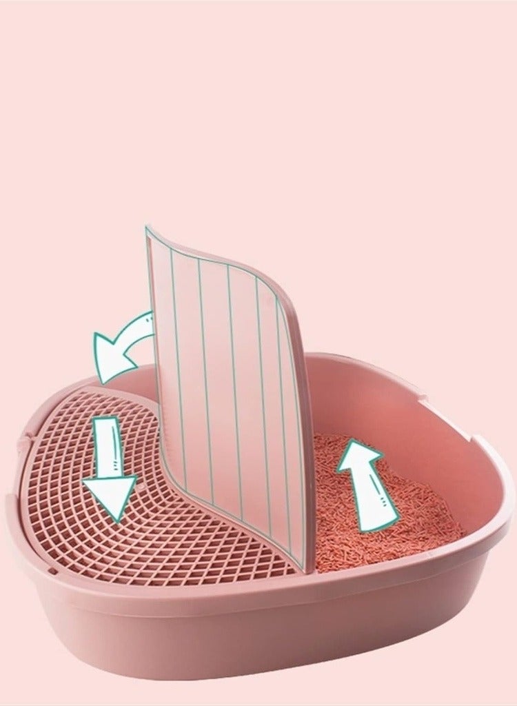 Pado Corridor Cat Litter Box 57.5*56.4*40cm-Pink - Image 2