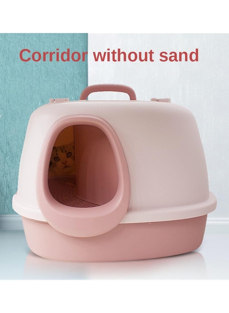 Pado Corridor Cat Litter Box 57.5*56.4*40cm-Pink - Image 3