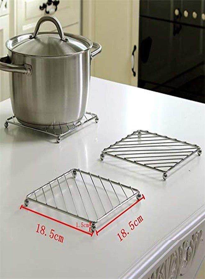 PUNO Stainless Steel Kitchen Hot Mat(1 Piece)/Hot Utensil Stand/Hot mats for Dining Table/Hot Pot Stand/hot mat for Kitchen - Image 1