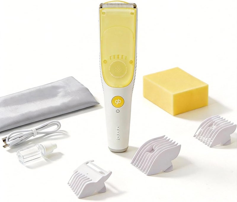 gb Baby Hair Clippers with Built-in Vacuum, Quiet and Low Vibration, IPX7 Waterproof Trimmer, USB Rechargeable, Cordless Haircut Trimmers for Infants/Kids/Toddlers - Image 1