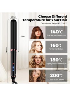 DOSCHER Ceramic Hair Straightener, 2 in 1 Hair Straighteners and Curlers with Ceramic Coating for Smooth Glide, 15 Second Heat up, Up to 200°c, Lasting Results for Curl/Wave/Straighten Hair  - Image 2