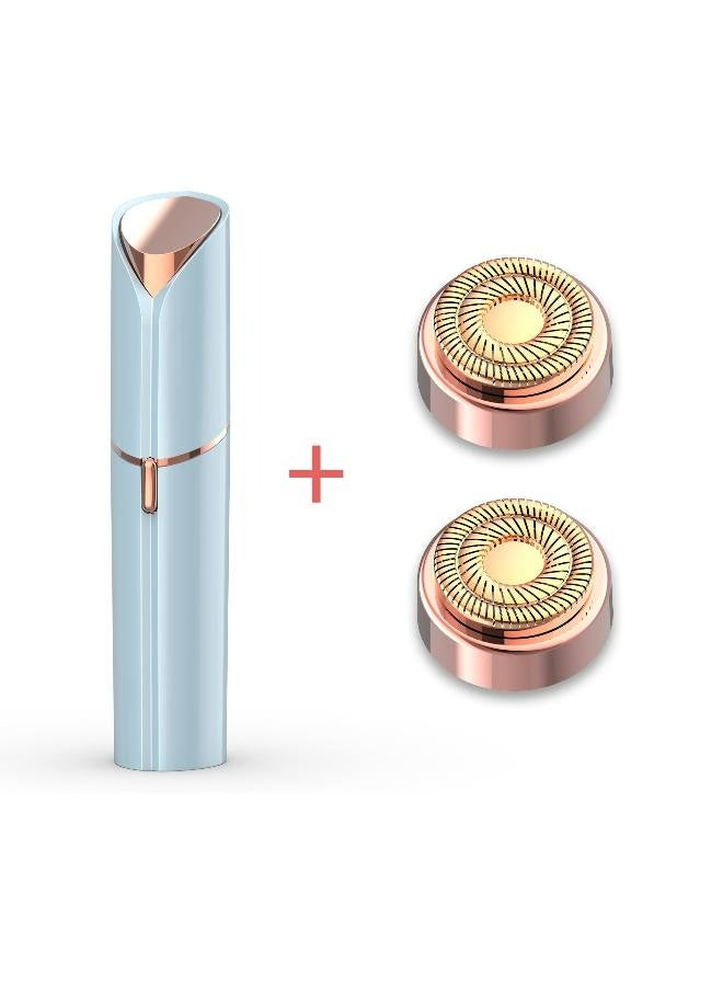 Facial Hair Removal for Women, Painless Epilator Hair Remover Device with 2 Pcs Replacement Heads , USB Rechargeable Face Electric Razor and Trimmer for ladies Lip, Chin, Arms - Image 2