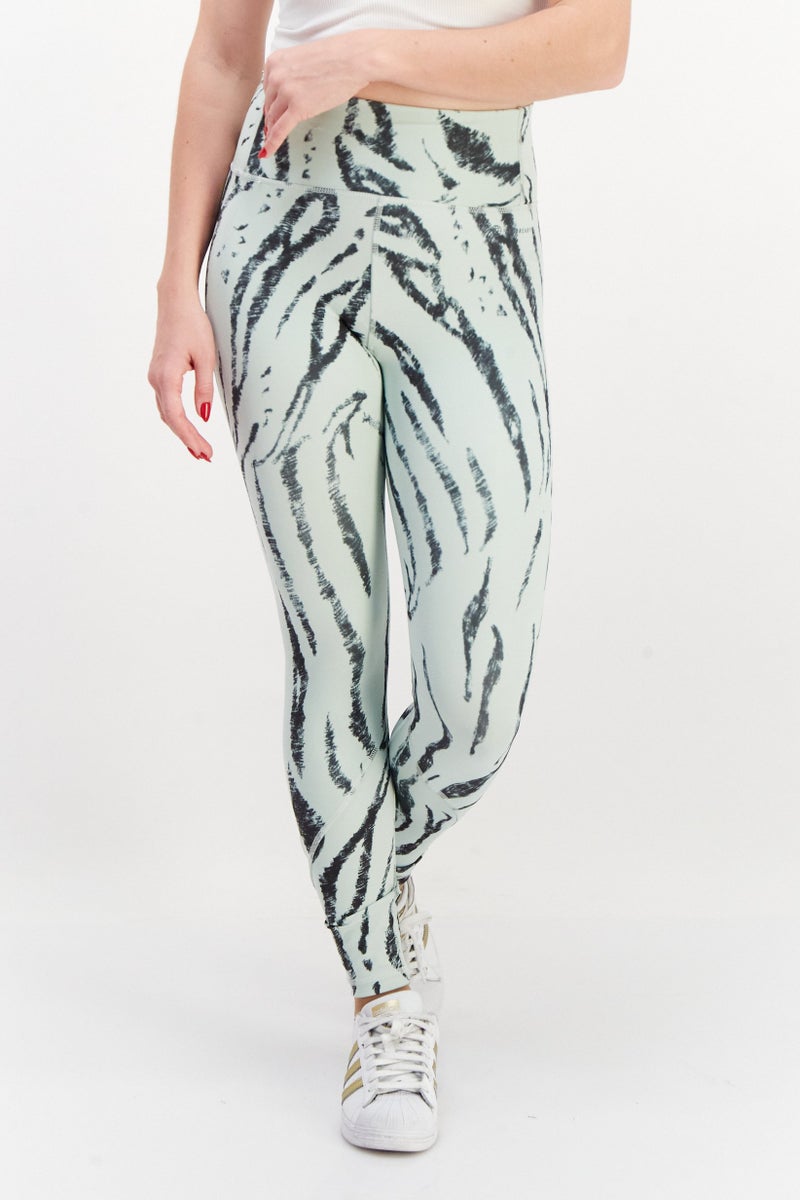 Adidas ليجنغ تدريب ضيق للنساء بخصر مرتفع، أخضر نعناعي - Image 1