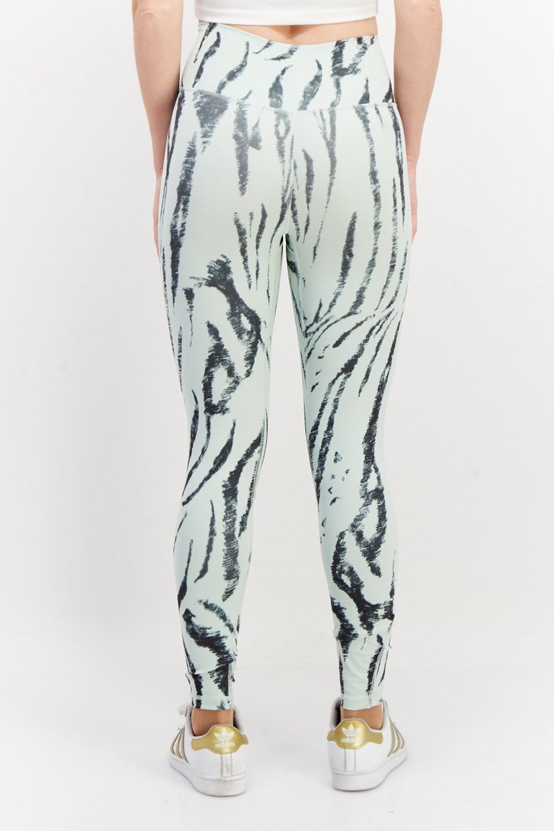 Adidas ليجنغ تدريب ضيق للنساء بخصر مرتفع، أخضر نعناعي - Image 4