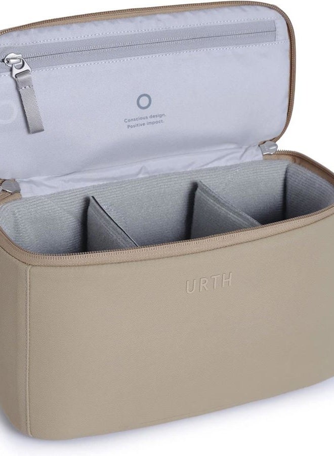 Urth حقيبة إدخال كاميرا Arkose سعة 3.7 لتر - مقاومة للماء، مبطنة، حقيبة معاد تدويرها لكاميرا DSLR/SLR، العدسات وإكسسوارات التصوير باللون البيج - Image 3
