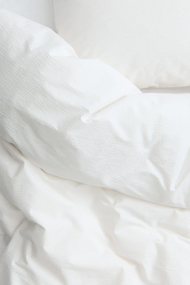 H&M Seersucker single duvet cover set