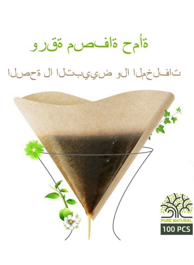 100-Piece Coffee Paper Filter Beige  - Image 2