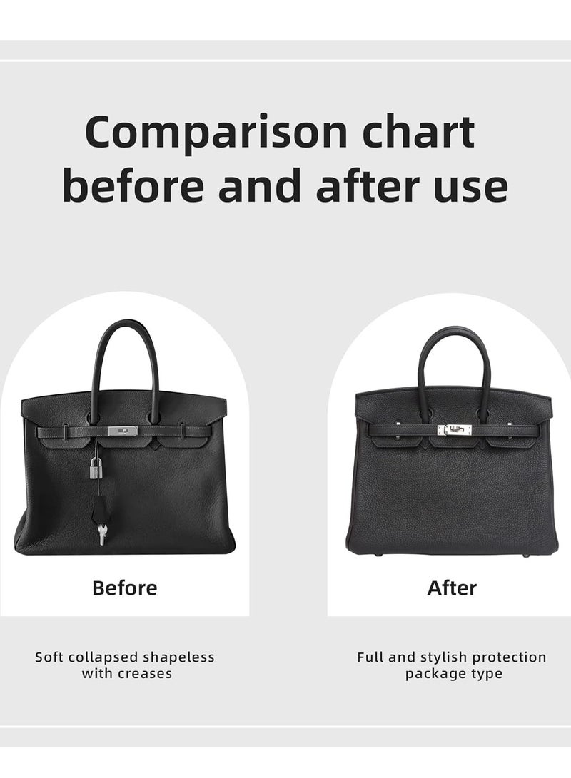 USTIDE Purse Organizer Silky Smooth, Silk, Luxury Handbag Tote in Bag Shapers, Women- Fits Birkin25/30/35/40 Bags (Black, BK30)  - Image 4