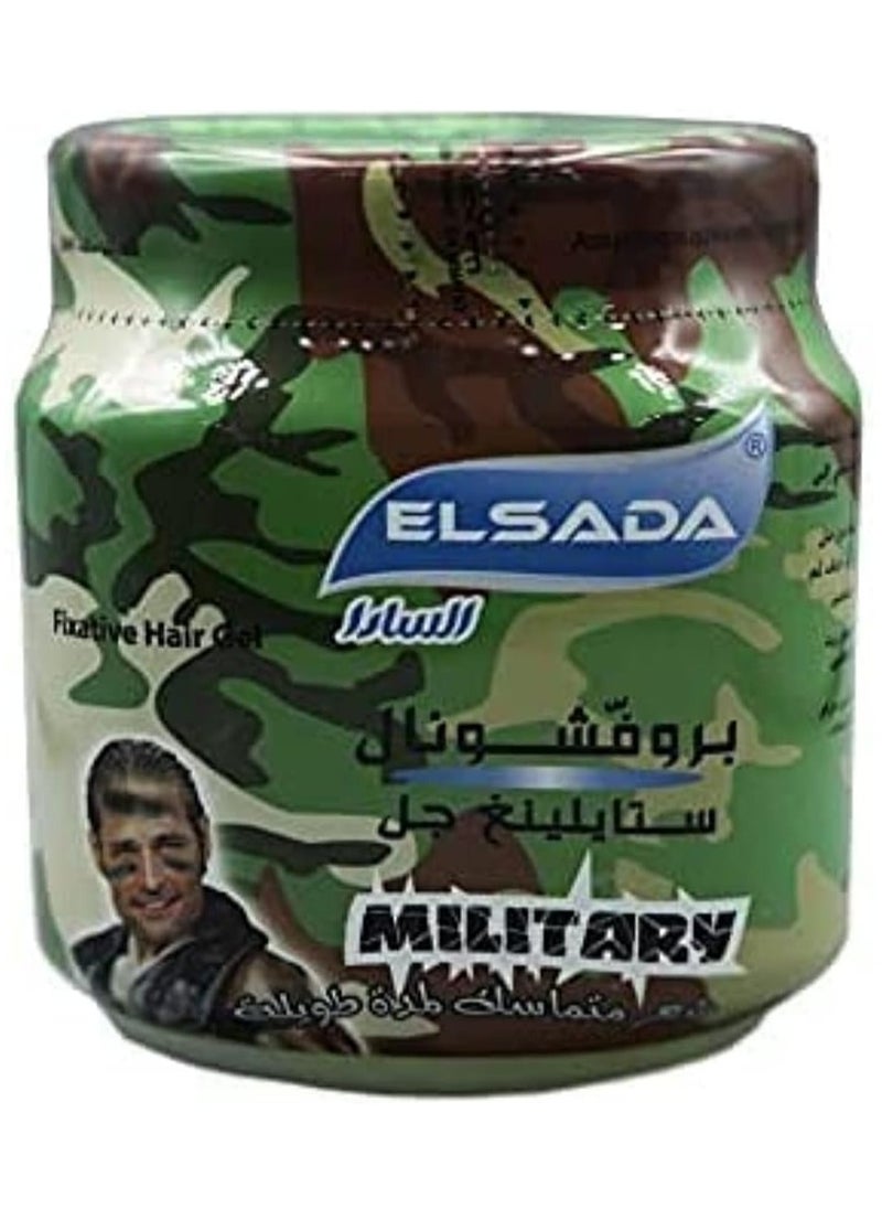 Elsada - ELsada Professional Styling Gel Long Lasting Hold Hair Styling Military 1000Ml - Image 1