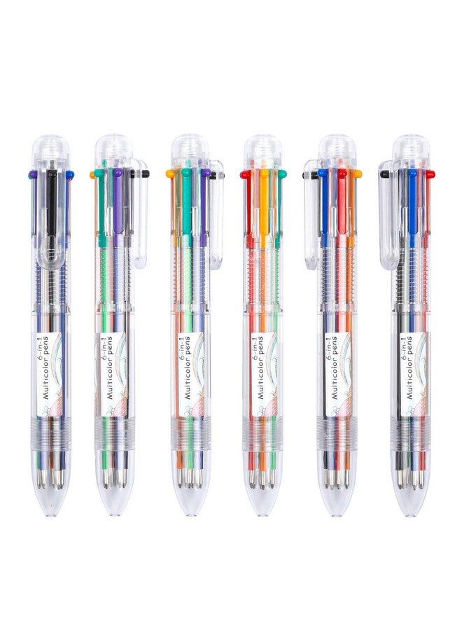 شاتل أرت أقلام متعددة الألوان، عبوة من 23 قلم حبر جاف قابل للسحب 6 في 1 بقطر 0.7 مم للمستلزمات المدرسية والمكتبية والطلاب والأطفال كهدية - Image 1