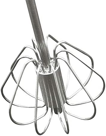 Fnoko Stainless Steel Semi-automatic Egg Whisk - 3PCS Hand Push Rotary Whisk Blender, 8in,10in,12in, Silver-8IN-10IN-12IN - Image 5