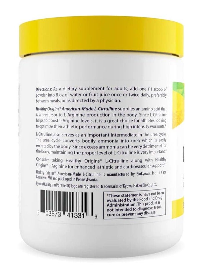 Healthy Origins L-Citrulline Supports Healthy Nitric Oxide Levels In The Body, Supports Cardiovascular health, American made, 100 Servings, Dietary Supplement - 10.6 Oz(300 G) - Image 3