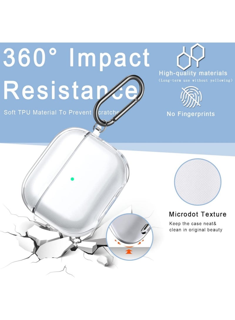 اووكاي جراب شفاف لسماعات AirPods Pro 3/AirPods Pro الجيل الثالث، جراب شفاف ناعم من مادة TPU لسماعات AirPods Pro 3، غطاء واقٍ مقاوم للصدمات لسماعات AirPods Pro الجيل الثالث مع سلسلة مفاتيح (شفاف) - Image 3