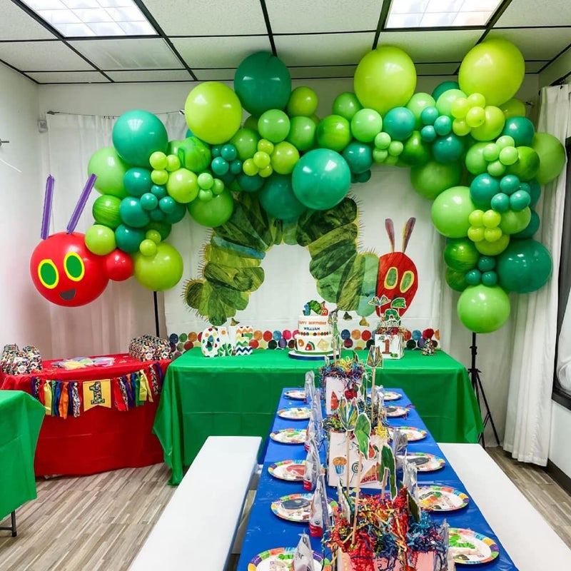 Beaumode DIY 141pcs Green Caterpillar Balloon Garland Kit For First Birthday Baby Shower Kids Hungry Caterpillar Themed Party Decoration (Green) - Image 2