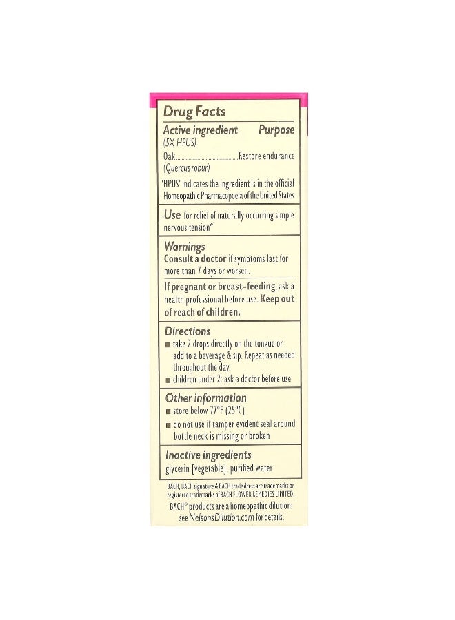 Bach باخ، العلاجات الزهرية الأصلية. بلوط، 0.35 أونصة سائلة (10 مل) - Image 2