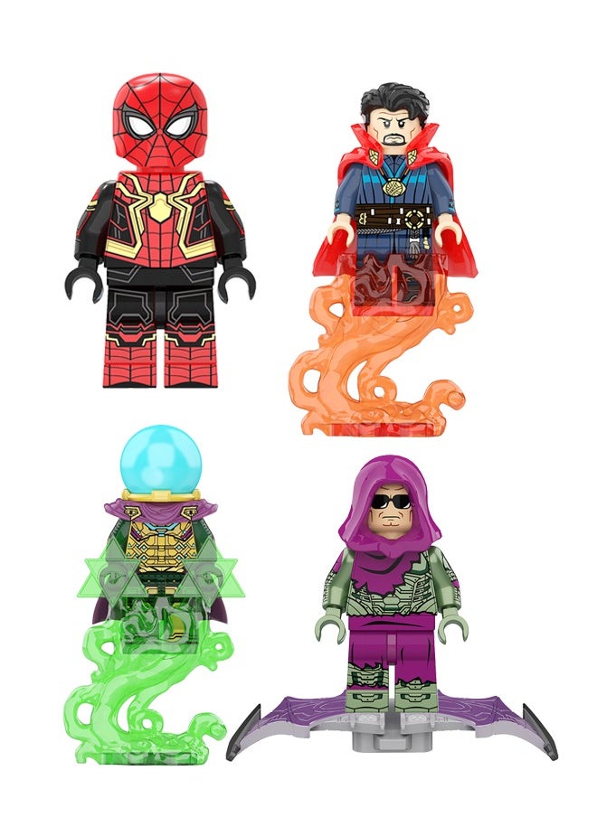 Legao Model - Set of 4 Marvel Avengers Super Heroes Mini Action Figure Set, High Quality Mini Building Blocks LEGO Set Doll Series Toy Set for Collectors and Children Height 4.5cm - Image 1