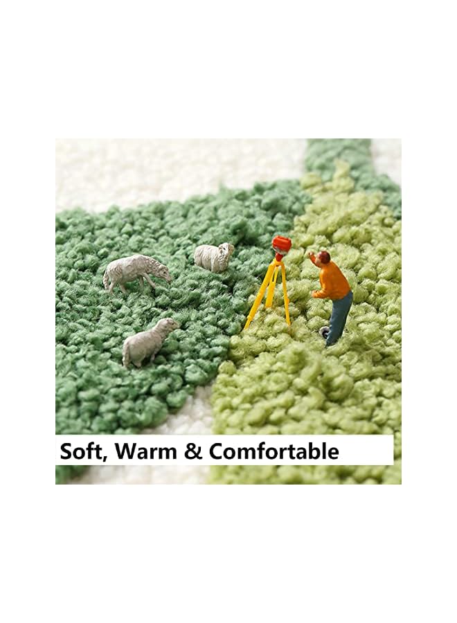 The Bros Non-Slip Bath Mat, 45 x 65 cm Green Leaf Bathroom Floor Mat Super Soft and Water Absorbent, Machine Washable Microfiber Bathroom Rug for Bathroom, Shower, Bedroom, Kitchen, Doorway - Image 4