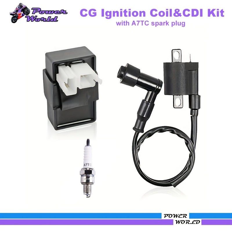 Coil Kit With 6 Pin AC CDI Box Ignition Coil And Spark Plug For CG 125cc 150cc 200cc 250cc Engine Chinese Quad Go Kart 1 Set - Image 3