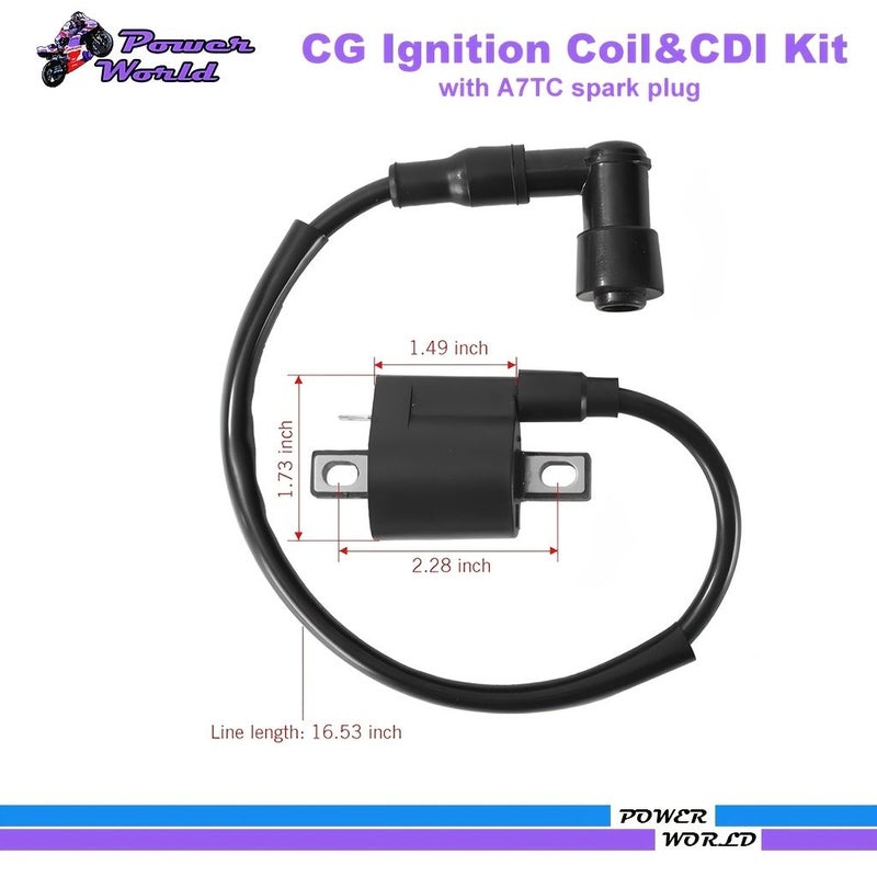 Coil Kit With 6 Pin AC CDI Box Ignition Coil And Spark Plug For CG 125cc 150cc 200cc 250cc Engine Chinese Quad Go Kart 1 Set - Image 5