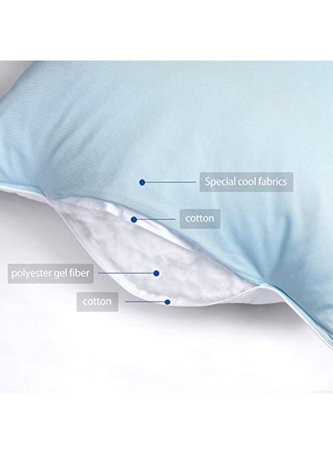 Cooling Pillows for Hot Sleepers with Double Sided Design Hypoallergenic Cooling Bed Pillow for Back Side Stomach Sleepers (1 Pack, 20 x 28 inch) - Image 4