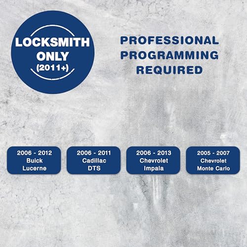KeylessOption 2X KeylessOption Key Fob Replacement for 2015 2006 2007 2008 2009 2010 2011 2012 2013 Buick Lucerne Cadillac DTS Chevrolet Chevy Impala Monte Carlo Remote, 5-Button 15912860, Locksmith Required 2011+ - Image 3