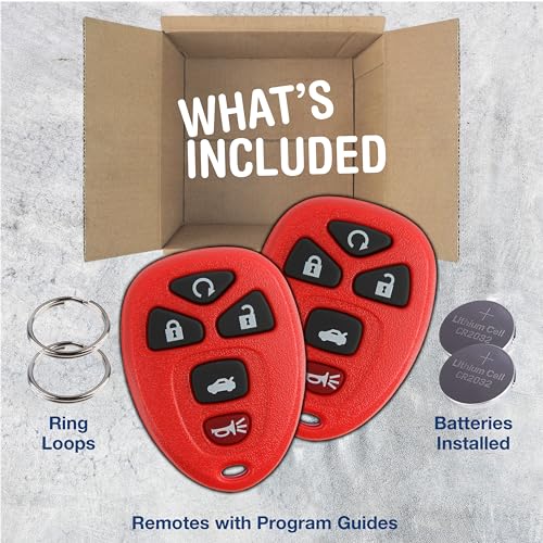 KeylessOption 2X KeylessOption Key Fob Replacement for 2015 2006 2007 2008 2009 2010 2011 2012 2013 Buick Lucerne Cadillac DTS Chevrolet Chevy Impala Monte Carlo Remote, 5-Button 15912860, Locksmith Required 2011+ - Image 2