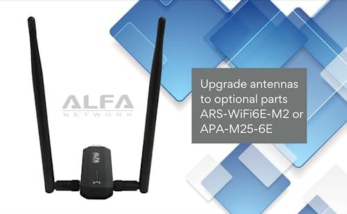 ALFA Network ALFA AWUS036AXM WiFi 6E USB 3.0 USB Adapter, AXE3000 Tri-Band 6Ghz/5.8GHz/2.4GHz, Wireless Gigabit Speed (Up to 3Gbps) - Image 4