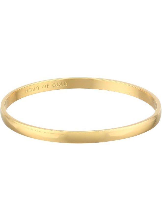 Idiom Collection "Heart of Gold" Bangle Bracelet, 7.75"